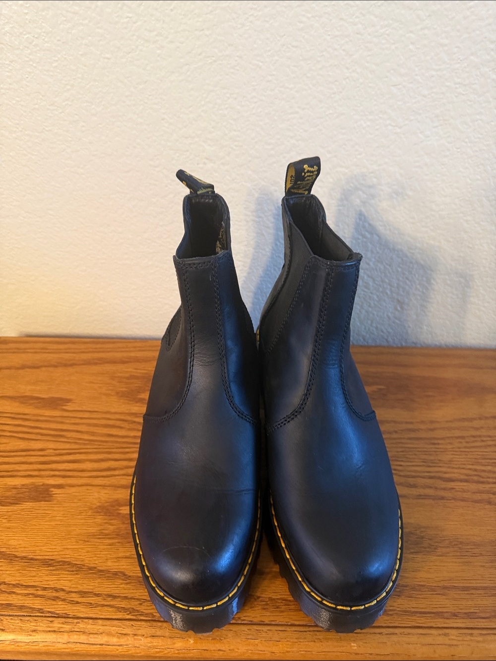 These are Dr. Martens Rometty Chelsea boots,